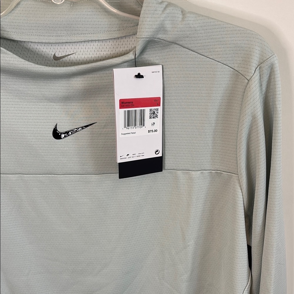 NWT Nike Mint Green Long Sleeve Golf Performance Shirt - Picture 2 of 6